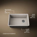 KOHLER K-33713 Billings™ 27" Undermount Single-bowl Workstation Kitchen Sink, matte taupe - view 3