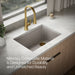 KOHLER K-33713 Billings™ 27" Undermount Single-bowl Workstation Kitchen Sink, matte taupe - view 4