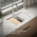 KOHLER K-33713 Billings™ 27" Undermount Single-bowl Workstation Kitchen Sink, matte white - view 3