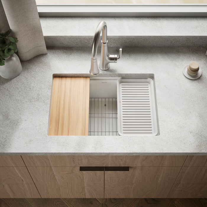 KOHLER K-33713 Billings™ 27" Undermount Single-bowl Workstation Kitchen Sink