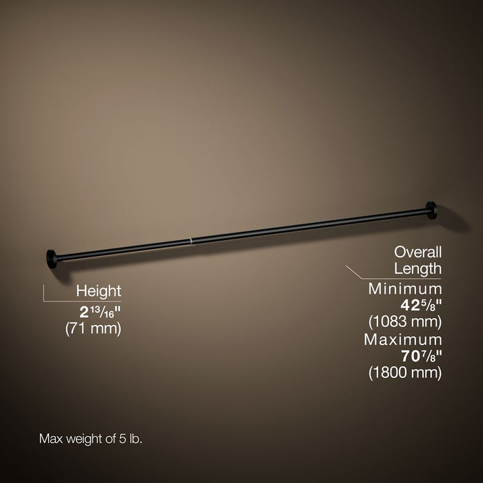 KOHLER K-33810 Elate Shower Rod, matte black - view 5