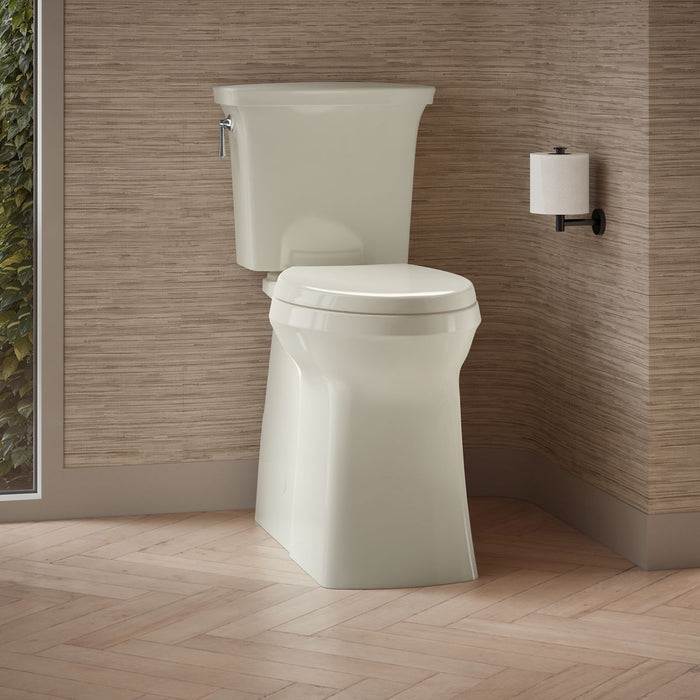 KOHLER K-33812 Corbelle Tall elongated toilet bowl with skirted trapway, biscuit - view 2