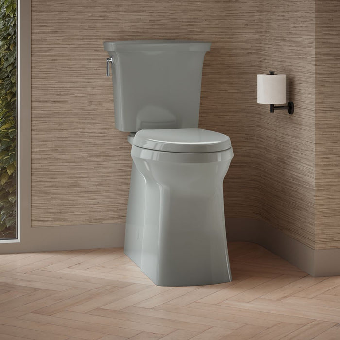 KOHLER K-33812 Corbelle Tall elongated toilet bowl with skirted trapway, ice grey - view 2