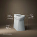 KOHLER K-33812 Corbelle Tall elongated toilet bowl with skirted trapway, ice grey - view 3