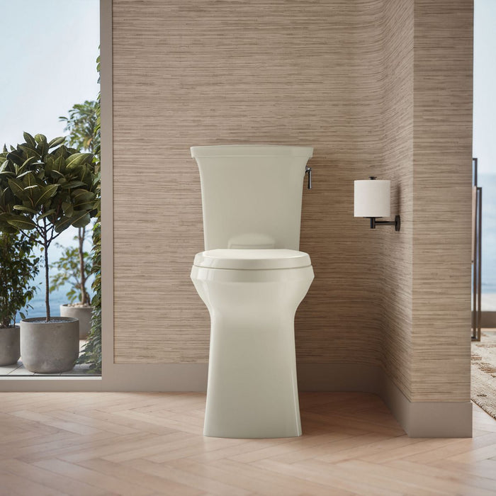 KOHLER K-33813-RA Corbelle Tall two-piece elongated toilet with skirted trapway, 1.28 gpf, biscuit - view 4