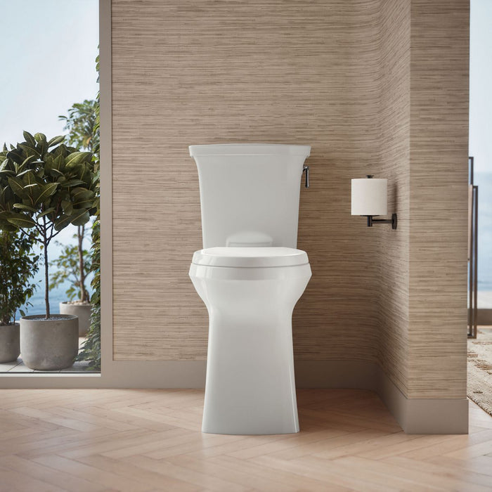 KOHLER K-33813-RA Corbelle Tall two-piece elongated toilet with skirted trapway, 1.28 gpf, white - view 4