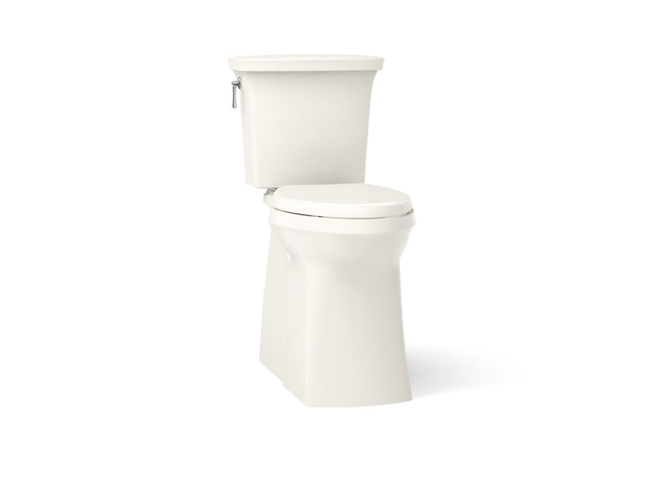 KOHLER K-33814 Corbelle Tall ContinuousClean two-piece elongated toilet with skirted trapway, 1.28 gpf, biscuit
