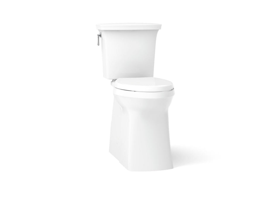 KOHLER K-33814 Corbelle Tall ContinuousClean two-piece elongated toilet with skirted trapway, 1.28 gpf, white