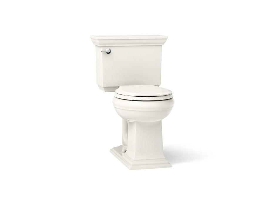 KOHLER K-33815 Memoirs Stately ContinuousClean two-piece round-front toilet, 1.28 gpf, biscuit