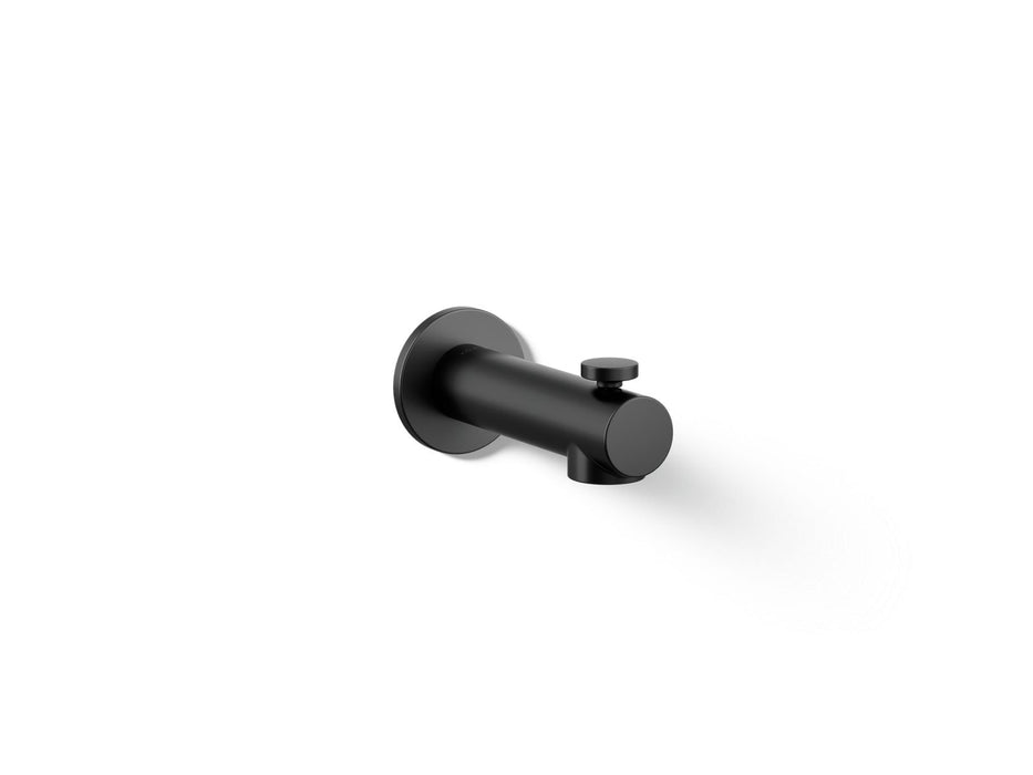 KOHLER K-33966 Elate Wall-mount Bath Spout with Diverter, matte black