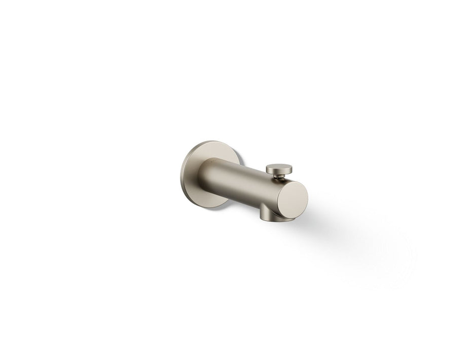 KOHLER K-33966 Elate Wall-mount Bath Spout with Diverter, vibrant brushed nickel