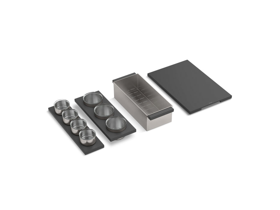 KOHLER K-34542-PAP Synthos Four-piece workstation sink accessory set, default title