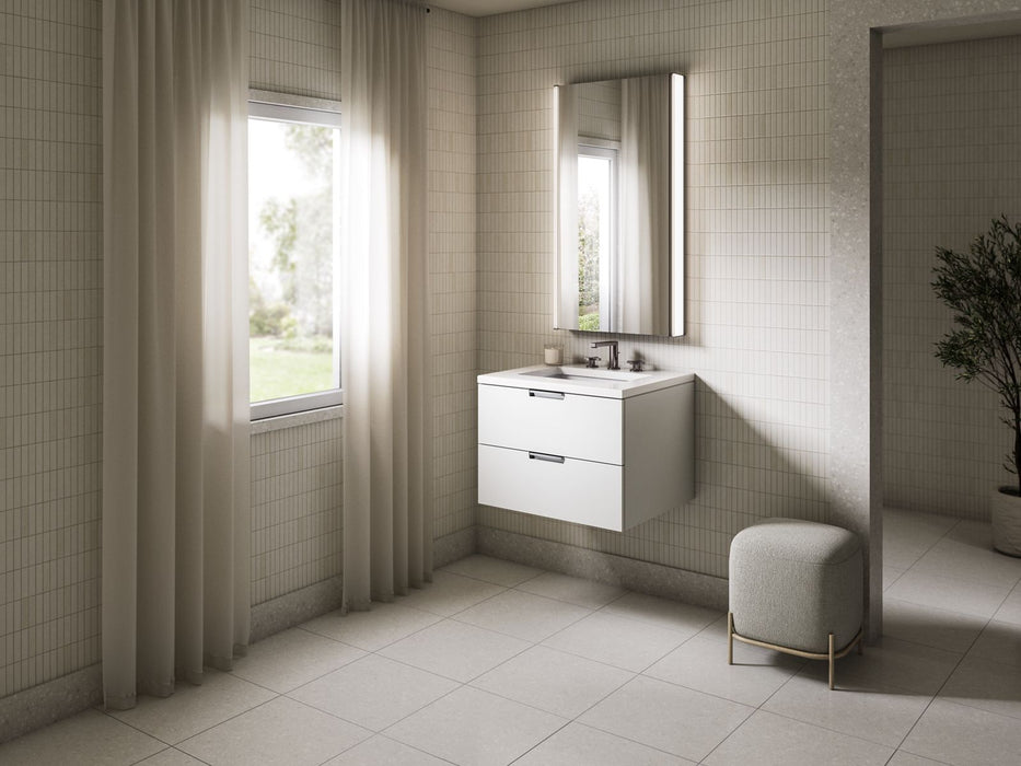 KOHLER K-34653 Maxstow™ 24" Wall-hung Bathroom Vanity Cabinet with Sink and Quartz Top, white - view 2