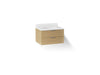 KOHLER K-34654 Maxstow™ 30" Wall-hung Bathroom Vanity Cabinet with Sink and Quartz Top, light oak