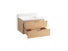 KOHLER K-34654 Maxstow™ 30" Wall-hung Bathroom Vanity Cabinet with Sink and Quartz Top, light oak - view 2