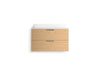 KOHLER K-34654 Maxstow™ 30" Wall-hung Bathroom Vanity Cabinet with Sink and Quartz Top, light oak - view 4