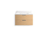 KOHLER K-34654 Maxstow™ 30" Wall-hung Bathroom Vanity Cabinet with Sink and Quartz Top, light oak - view 5
