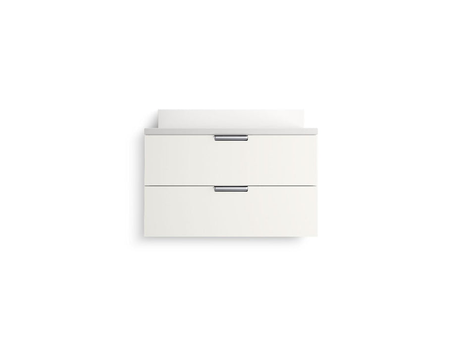 KOHLER K-34654 Maxstow™ 30" Wall-hung Bathroom Vanity Cabinet with Sink and Quartz Top, white - view 4
