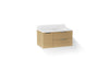KOHLER K-34655 Maxstow™ 36" Wall-hung Bathroom Vanity Cabinet with Sink and Quartz Top, light oak