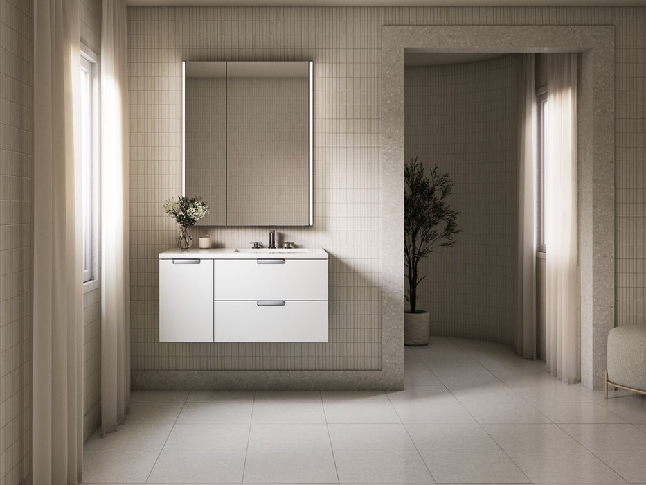 KOHLER K-34655 Maxstow™ 36" Wall-hung Bathroom Vanity Cabinet with Sink and Quartz Top, white - view 2