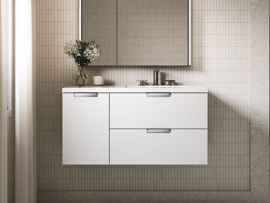 KOHLER K-34655 Maxstow™ 36" Wall-hung Bathroom Vanity Cabinet with Sink and Quartz Top, white - view 4