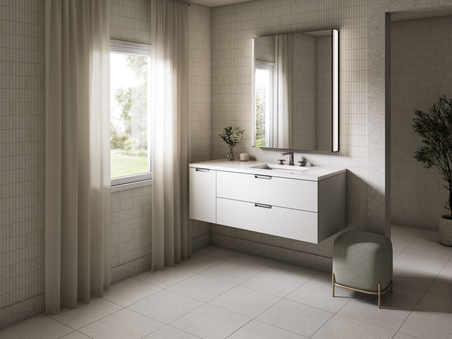 KOHLER K-34656 Maxstow™ 48" Wall-hung Bathroom Vanity Cabinet with Sink and Quartz Top, white - view 2