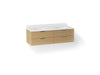 KOHLER K-34657 Maxstow™ 60" Wall-hung Bathroom Vanity Cabinet with Sink and Quartz Top, light oak
