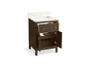 KOHLER K-35018 Malin by Studio McGee 24" bathroom vanity cabinet with sink and quartz top, draper oak - view 2