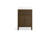KOHLER K-35018 Malin by Studio McGee 24" bathroom vanity cabinet with sink and quartz top, draper oak - view 5