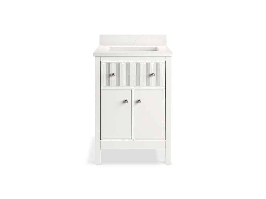 KOHLER K-35018 Malin by Studio McGee 24" bathroom vanity cabinet with sink and quartz top, white - view 2