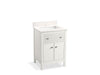 KOHLER K-35018 Malin by Studio McGee 24" bathroom vanity cabinet with sink and quartz top, white - view 3
