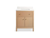 KOHLER K-35019 Malin by Studio McGee 30" bathroom vanity cabinet with sink and quartz top, white oak - view 3