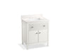 KOHLER K-35019 Malin by Studio McGee 30" bathroom vanity cabinet with sink and quartz top, white