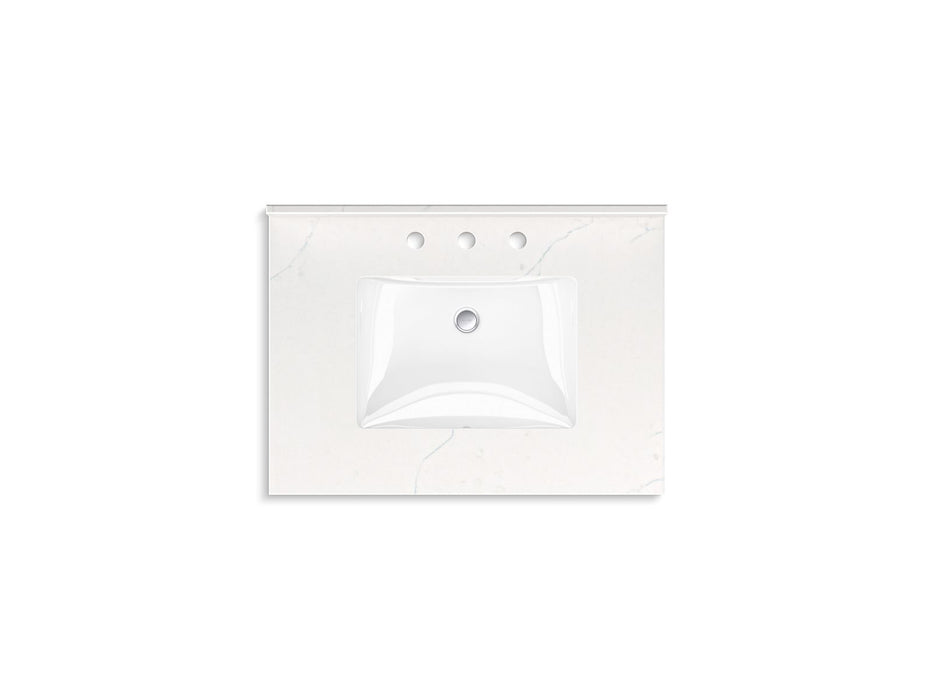 KOHLER K-35019 Malin by Studio McGee 30" bathroom vanity cabinet with sink and quartz top, white - view 3