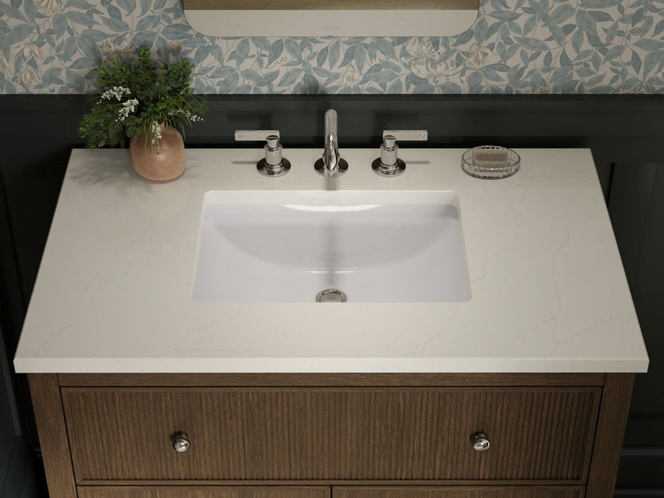 KOHLER K-35020 Malin by Studio McGee 36" bathroom vanity cabinet with sink and quartz top, draper oak - view 3