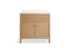 KOHLER K-35020 Malin by Studio McGee 36" bathroom vanity cabinet with sink and quartz top, white oak - view 2