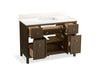 KOHLER K-35021 Malin by Studio McGee 48" bathroom vanity cabinet with sink and quartz top, draper oak - view 2