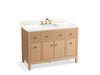 KOHLER K-35021 Malin by Studio McGee 48" bathroom vanity cabinet with sink and quartz top, white oak - view 2