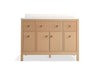 KOHLER K-35021 Malin by Studio McGee 48" bathroom vanity cabinet with sink and quartz top, white oak - view 3