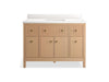 KOHLER K-35021 Malin by Studio McGee 48" bathroom vanity cabinet with sink and quartz top, white oak - view 4