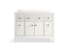 KOHLER K-35021 Malin by Studio McGee 48" bathroom vanity cabinet with sink and quartz top, white - view 2