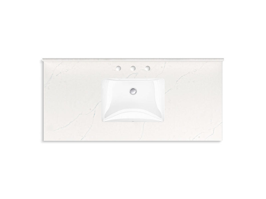 KOHLER K-35021 Malin by Studio McGee 48" bathroom vanity cabinet with sink and quartz top, white - view 4