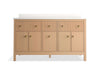 KOHLER K-35022 Malin by Studio McGee 60" bathroom vanity cabinet with sinks and quartz top, white oak - view 2