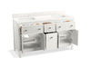 KOHLER K-35022 Malin by Studio McGee 60" bathroom vanity cabinet with sinks and quartz top, white - view 4