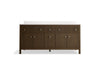 KOHLER K-35023 Malin by Studio McGee 72" bathroom vanity cabinet with sinks and quartz top, draper oak - view 4