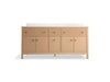 KOHLER K-35023 Malin by Studio McGee 72" bathroom vanity cabinet with sinks and quartz top, white oak - view 2