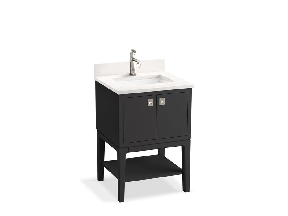 KOHLER K-35024 Seagrove by Studio McGee 24" bathroom vanity cabinet with sink and quartz top, ferrous grey - view 2
