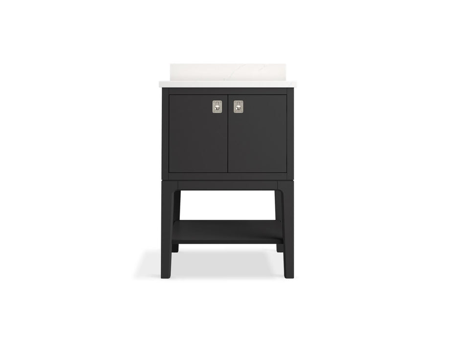KOHLER K-35024 Seagrove by Studio McGee 24" bathroom vanity cabinet with sink and quartz top, ferrous grey - view 3