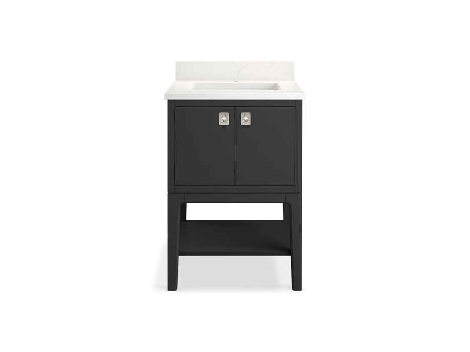 KOHLER K-35024 Seagrove by Studio McGee 24" bathroom vanity cabinet with sink and quartz top, ferrous grey - view 4