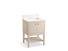 KOHLER K-35024 Seagrove by Studio McGee 24" bathroom vanity cabinet with sink and quartz top, light clay